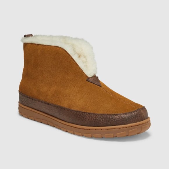 Eddie Bauer Men\'s Shearling Boot Slippers - Size M 8/ W 10 - NEW - Never Used main image 10